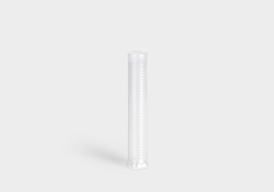 Packaging tube TelePack TelePack: a round telescopic packaging tube with ratchet mechanism.
